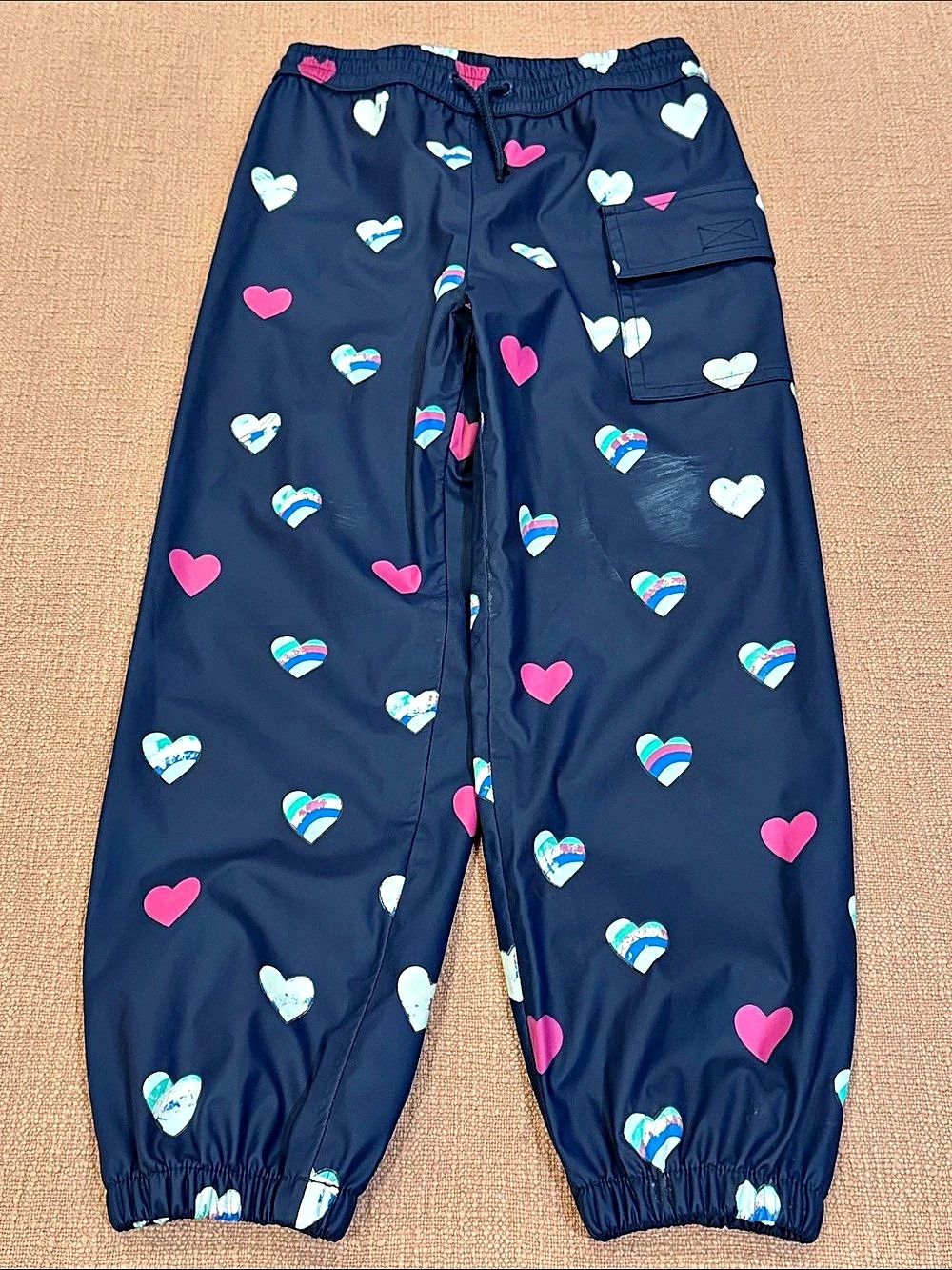 Hatley rainpants Heart Print Casual Pants Size 6